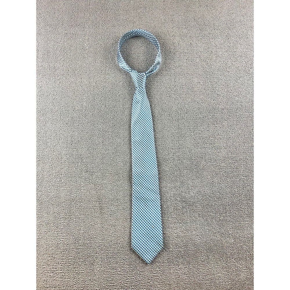 Michael Michael‎ Kors Necktie Men Blue Check Woven Designer Business Formal